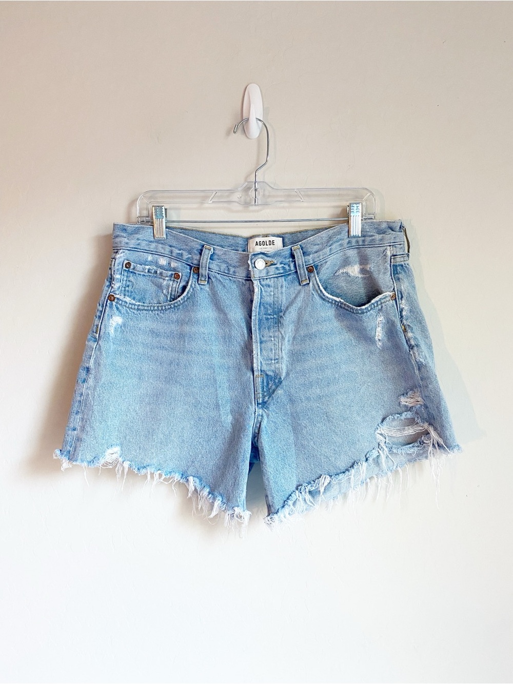 Agolde Parker Park Long Shorts Denim Size 30